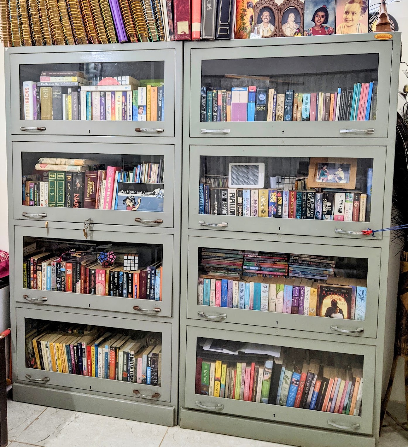 Picture of my bookshelves back in India